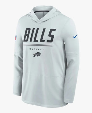 NikeBuffaloBillsPreseason2026JoeBradyDri-FITGreyLSHoodedT-Shirt