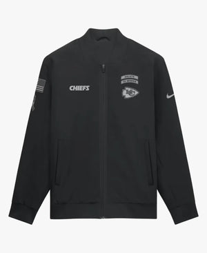 NikeKansasCityChiefs2026SalutetoServiceSidelineBlackFull-ZipBomberJacket