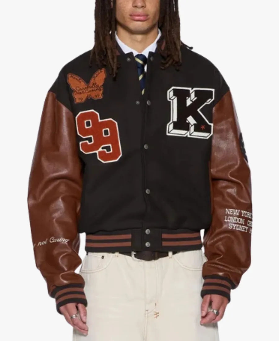 KsubiPatchedBlack_BrownWoolVarsityJacket