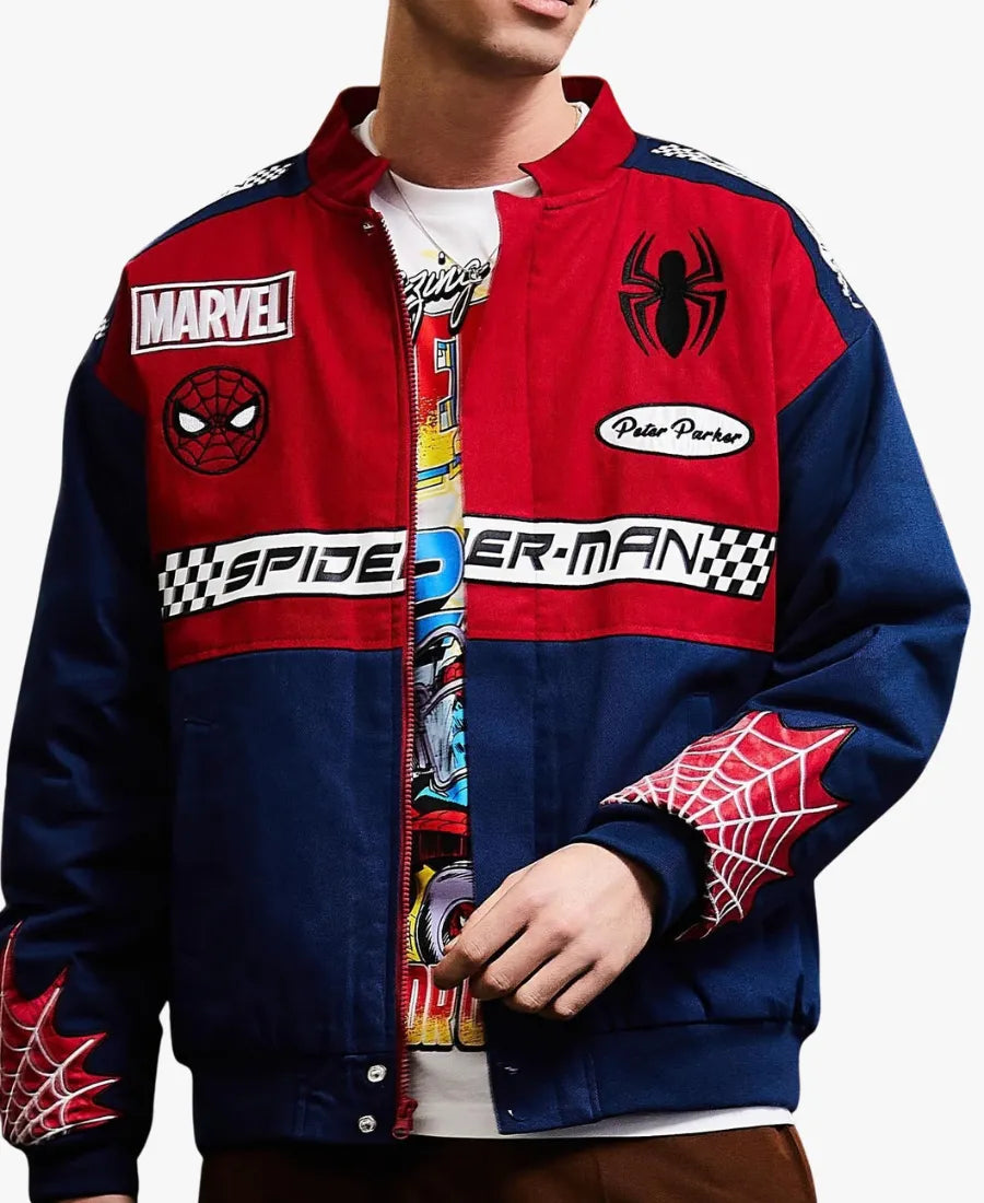 SpiderManPeterParkerProtectorOfNewYorkRacingJacket_RedAndBlue