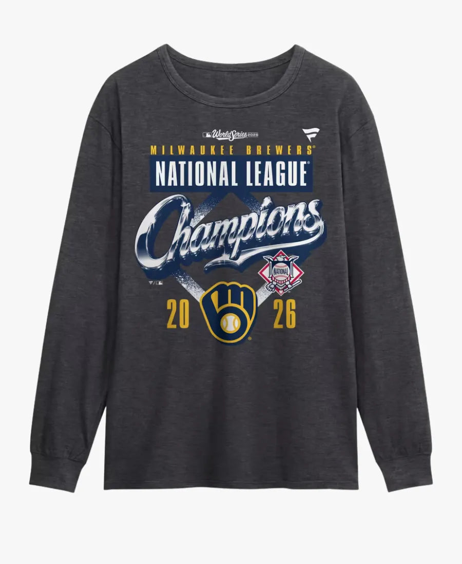 MilwaukeeBrewersFanatics2026NationalLeagueChampionsLockerRoomHeatherCharcoalLST