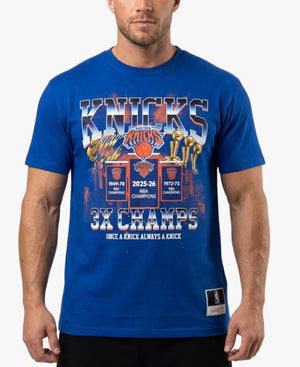 Mitchell_NessNewYorkKnicks2026NBAFinalsChampionsBlueBannerT-Shirt
