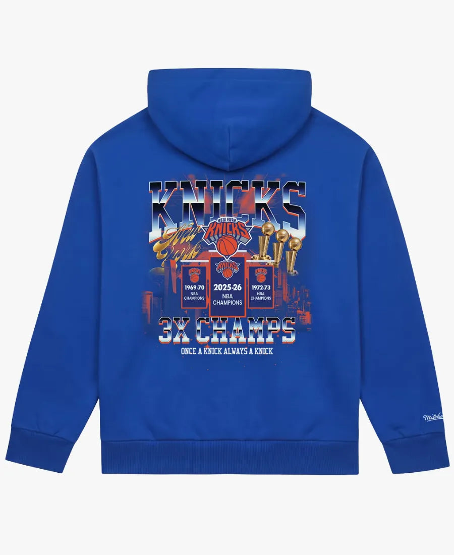 Mitchell_&_NessxNewYorkKnicks2026NBAFinalsChampionsBlueBannerHoodie