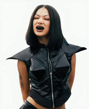 CampingWorldStadiumRollingLoud2026MollySantanaBlackLeatherVest