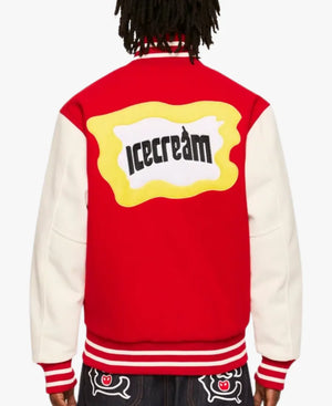 Mr.MeTooWoolLeatherFullSnapVarsityJacket