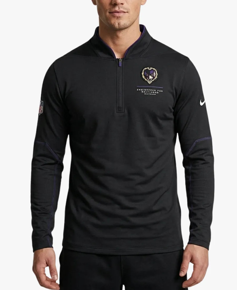 NikeBaltimoreRavens2026SidelineDri-FITQuarter-ZipTop