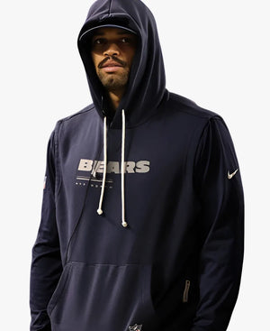 NikeChicagoBears2026CalebWilliamsSidelineNavyBlueSleevelessHoodie