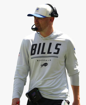 JoeBradyPreseasonBillsHoodedT-ShirtinGrey