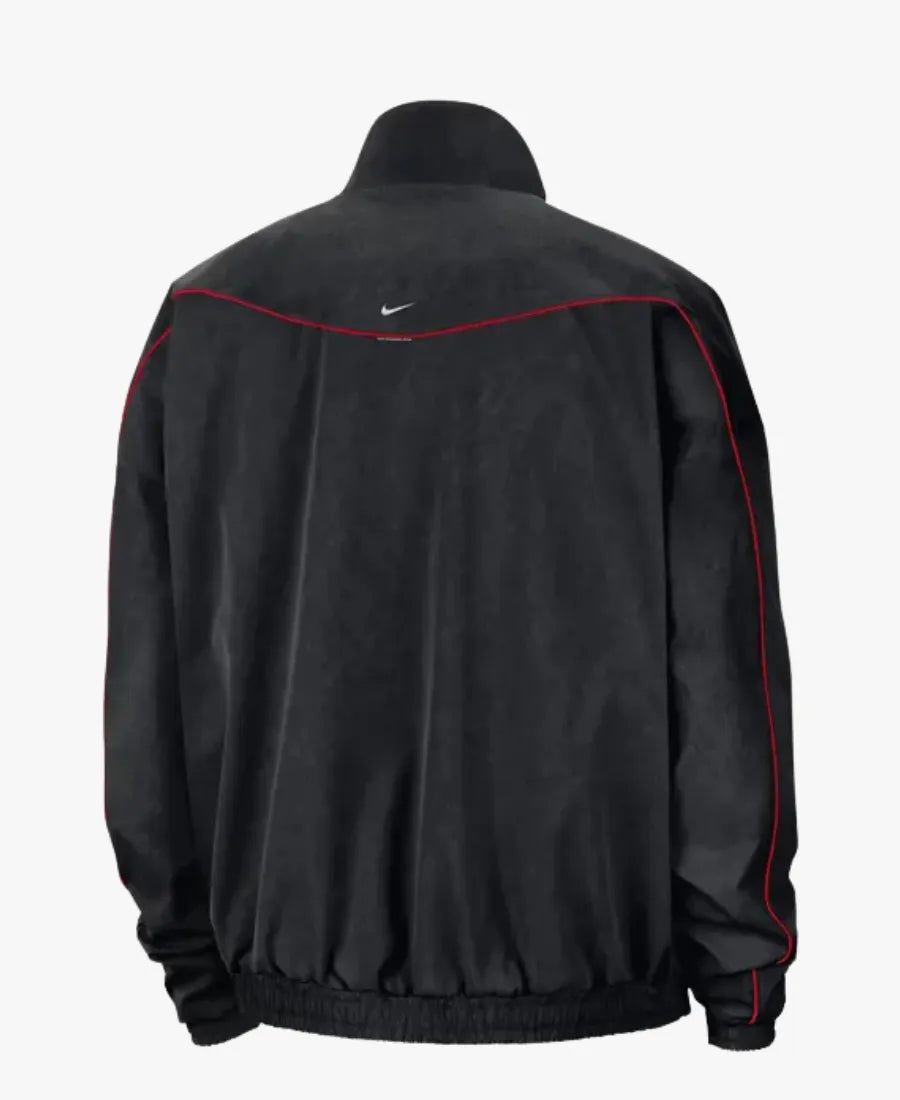 UnisexNikeChicagoBullsStandardIssueBasketballWovenBlackJacket