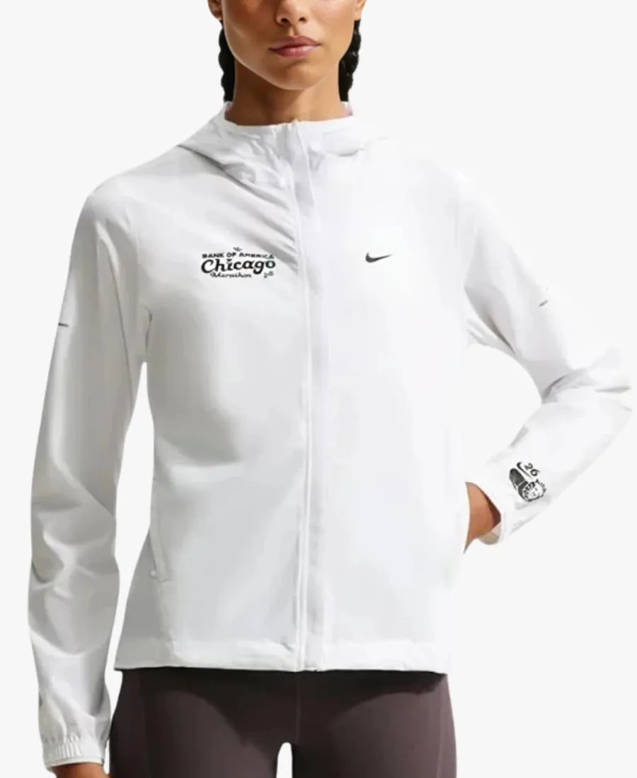 NikeChicagoMarathonSwiftRepelRunningWhiteHoodedJacket