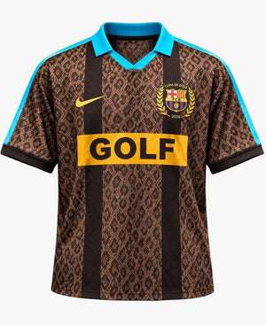 NikeFCBarcelonaxGOLFWANG2026ElClasicoConceptBrownJersey