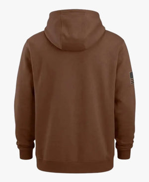FalconsAirForceMilitaryAppreciationDri-FITBrownFleeceHoodie