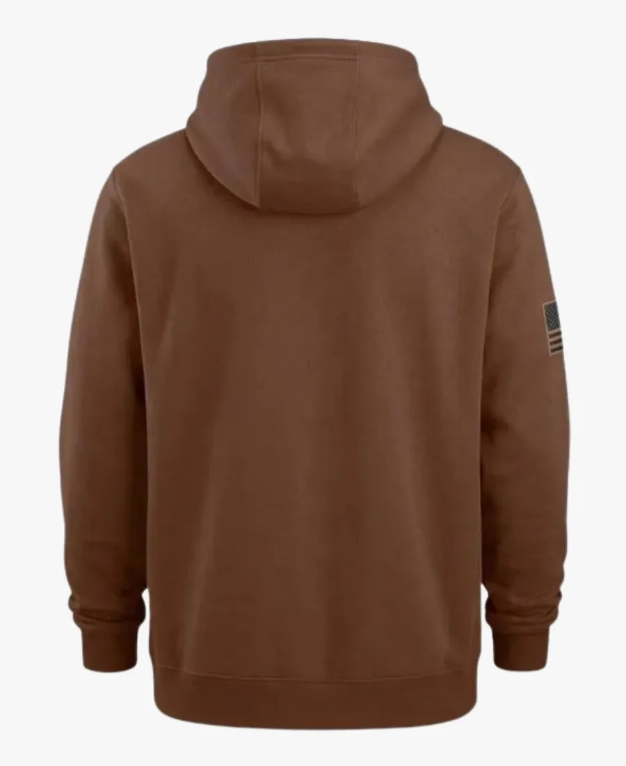 FalconsAirForceMilitaryAppreciationDri-FITBrownFleeceHoodie