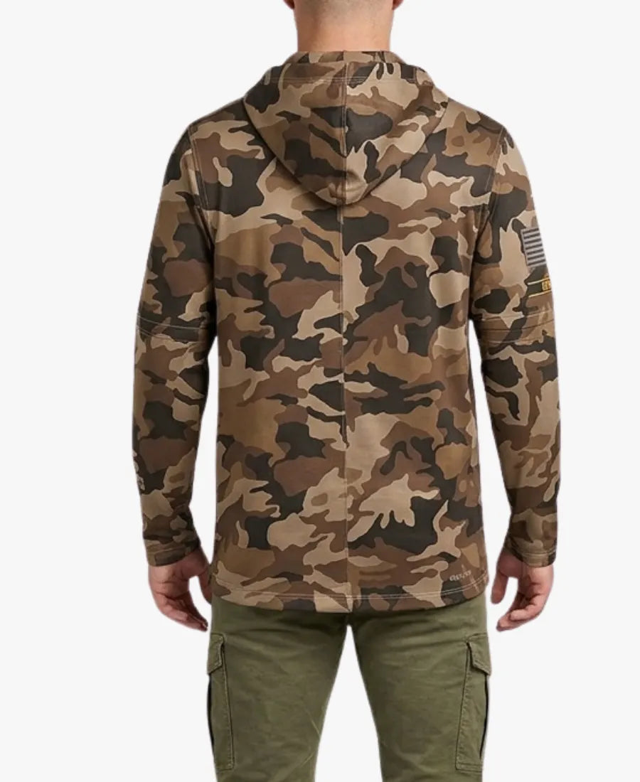 NikeHawkeyes2026MilitaryAppreciationLongSleeveHoodedT-Shirt