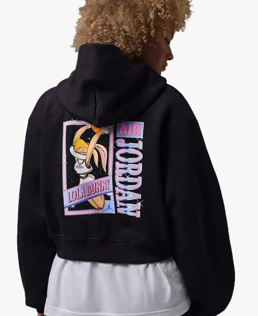 NikeJordanxBrooklynSpaceJamCroppedHoodie