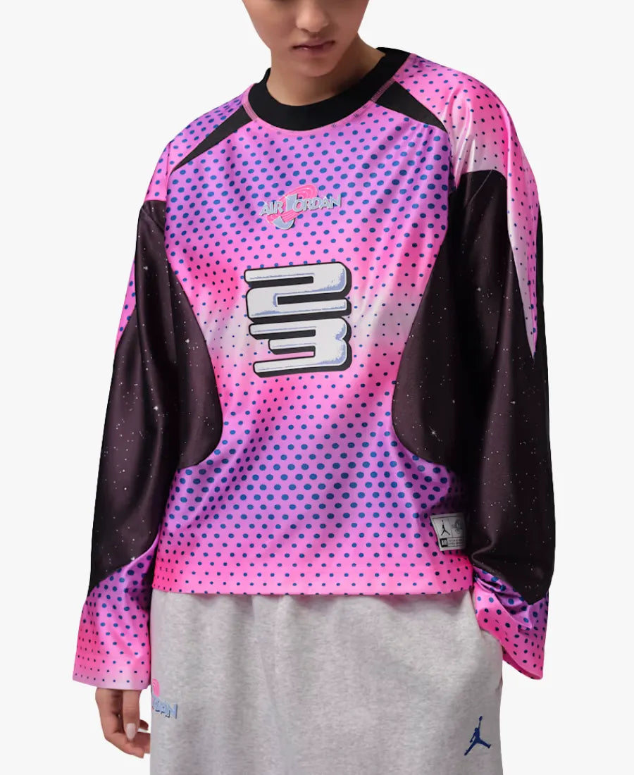 NikeJordanxFlightSpaceJamPinkJersey