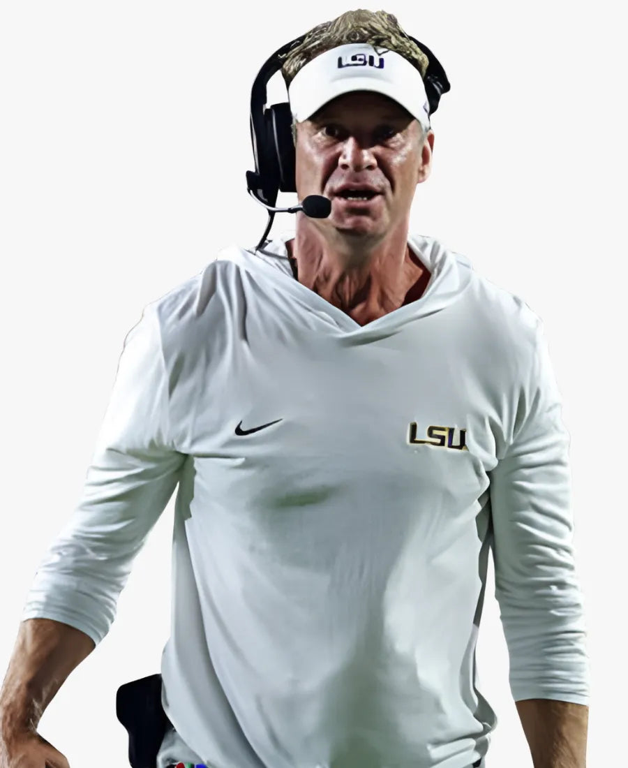 NikeLouisianaStateTigers2026CoachLaneKiffinWhiteLongSleeveHoodedT-Shirt