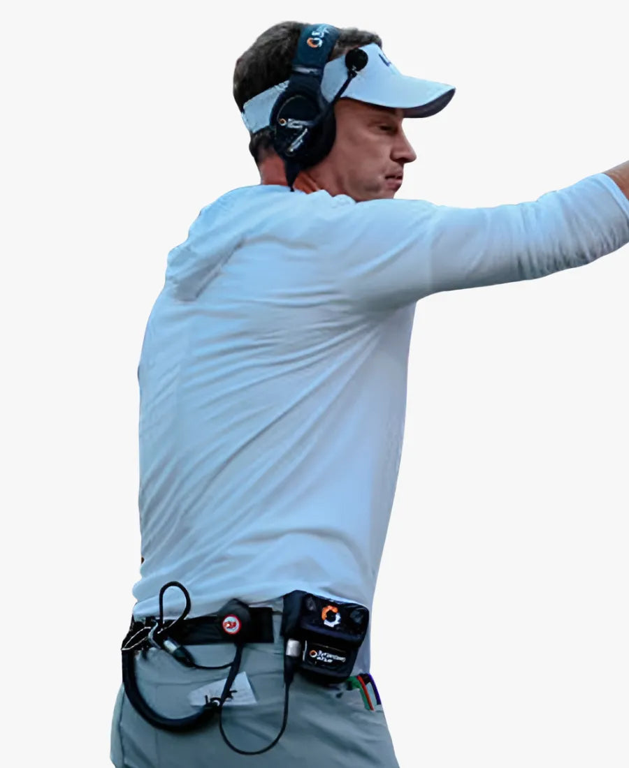 UnisexNikeLouisianaStateTigers2026CoachLaneKiffinWhiteLongSleeveHoodedT-Shirt