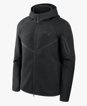 NikePatriotsTopBillingTechFleeceWindrunnerBlackFull-ZipJacket