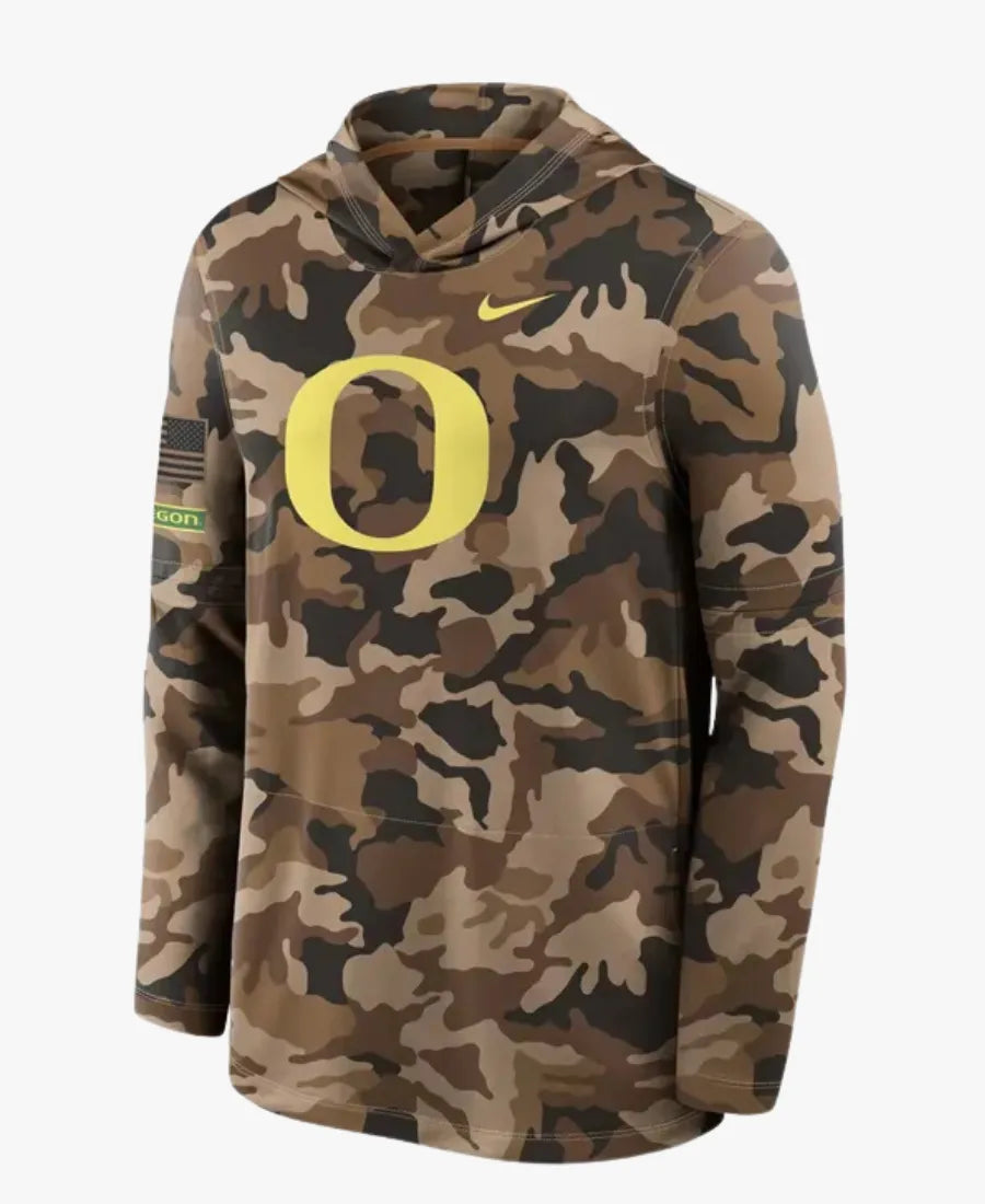 NikeOregonDucksMilitaryAppreciationSidelineHoodedT-Shirt