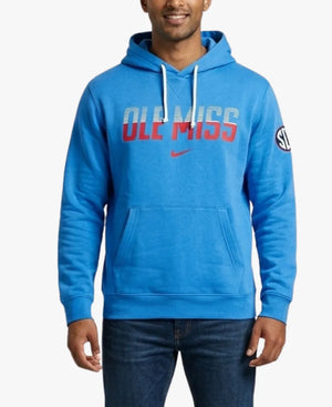 UnisexNikeUniversityofMississippi2026SidelineDri-FITBlueFleeceHoodie
