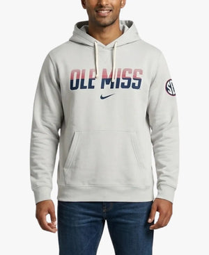 NikeUniversityofMississippi2026SidelineDri-FITGreyFleeceHoodie