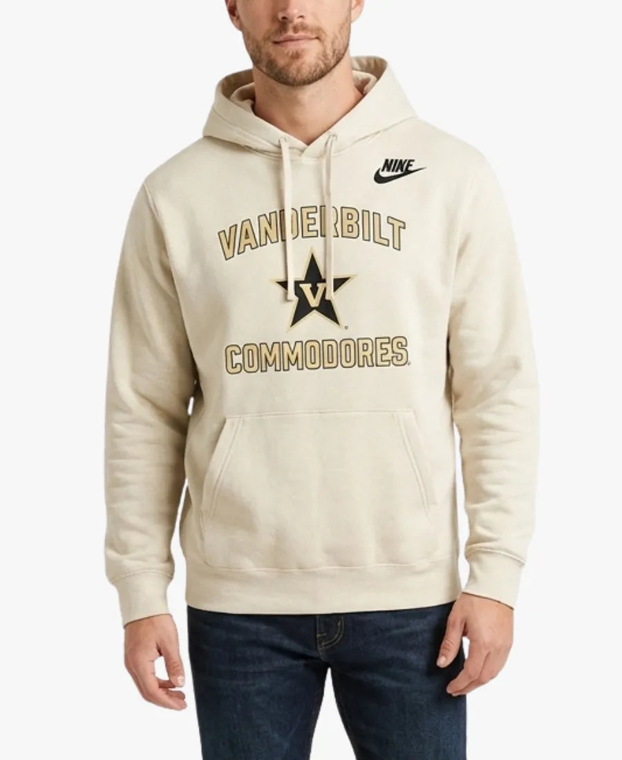 UnisexNikeVanderbiltCommodores2026FootballFleeceCreamHoodie