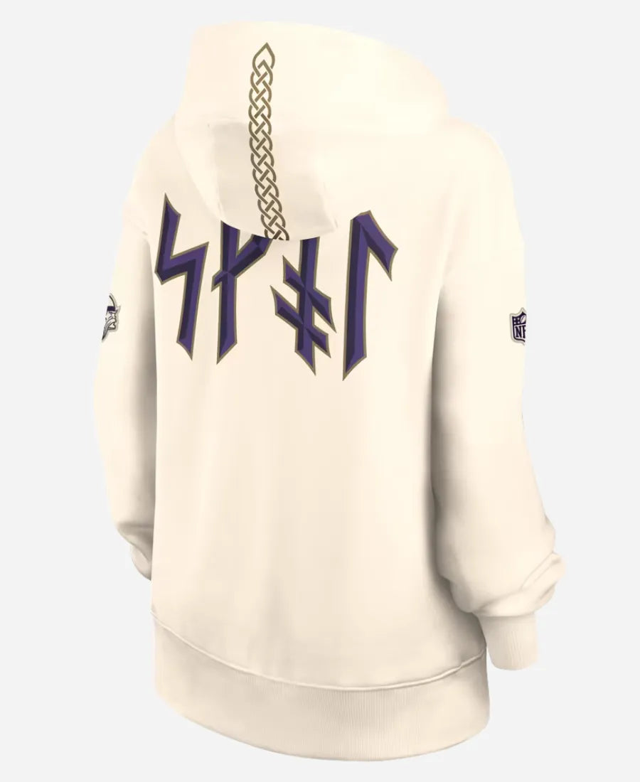 NikeVikingsRivalriesOversizedCreamHoodie