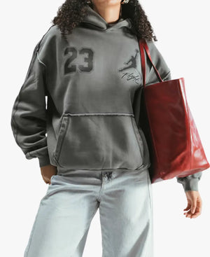 NikexJordanFlightLondonCharcoalGrayOversizedHoodie