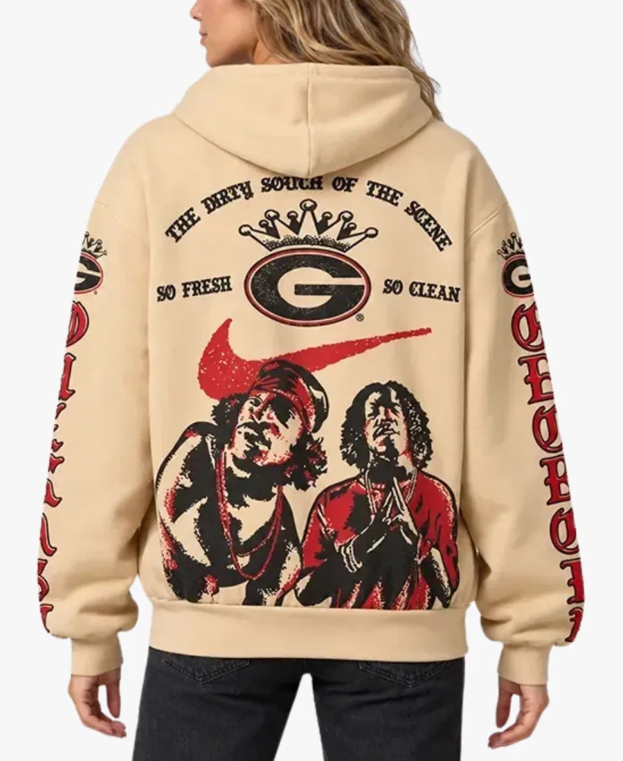 UnisexNikexUGAxOutkast2026SeniorBrownFleeceHoodie