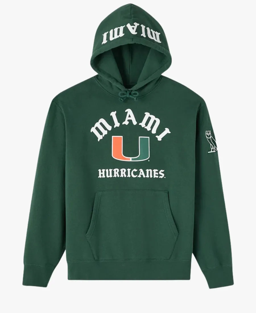OVO2026Campus02USACollectionMiamiHurricanesGreenHoodie