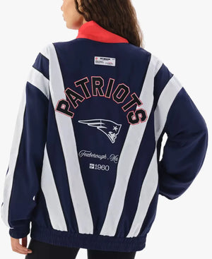 UnisexOffSeasonNewEnglandPatriotsNavyBlueFull-ZipWindbreakerJacket