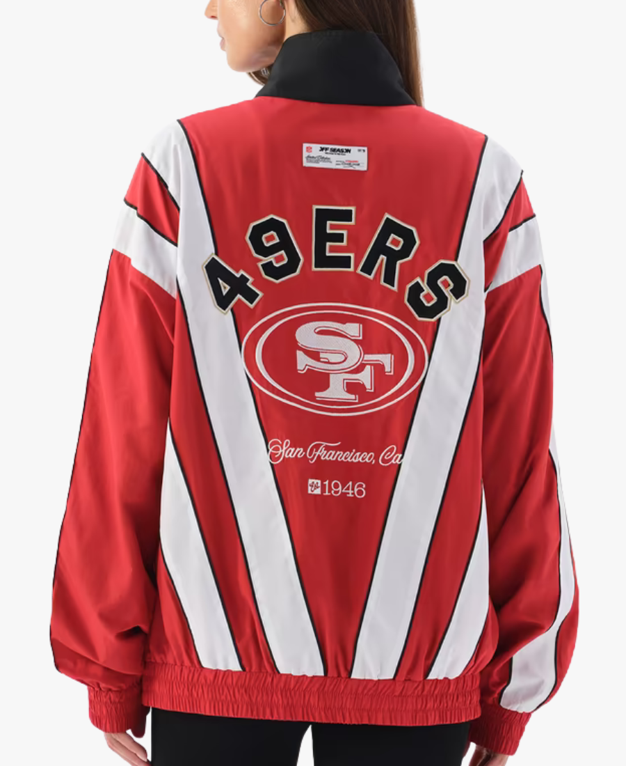 ScarletSanFrancisco49ersFull-ZipWindbreakerJacket