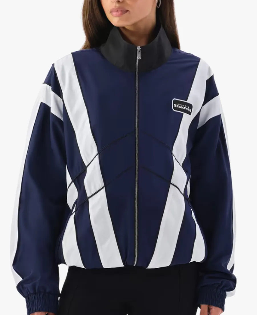 OffSeasonSeattleSeahawksNavyBlueFull-ZipWindbreakerJacket