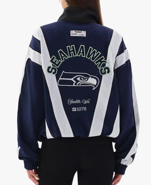 UnisexOffSeasonSeattleSeahawksNavyBlueFull-ZipWindbreakerJacket