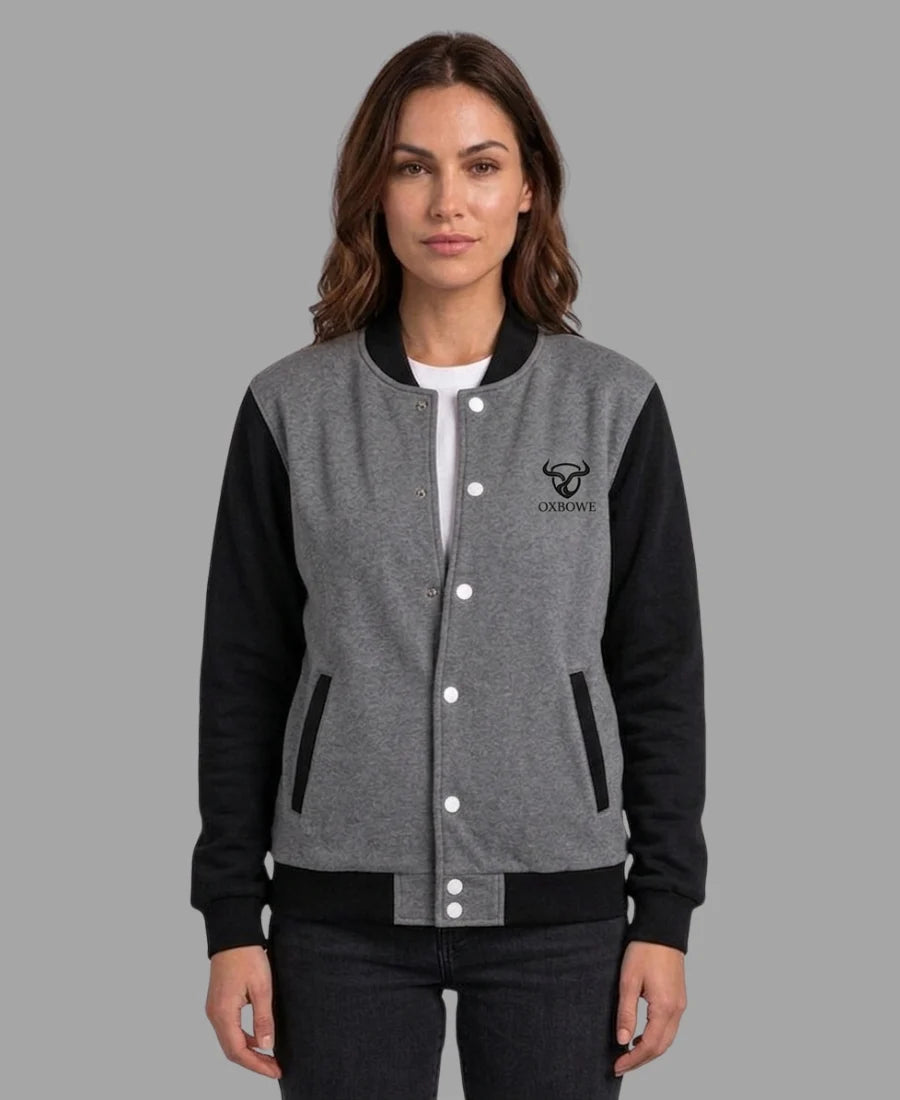Oxbowe Grey Varsity Jacket