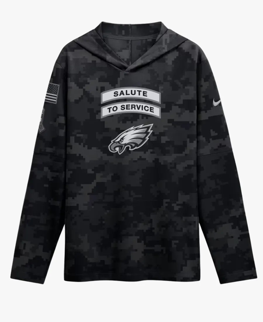 NikePhiladelphiaEagles2026SalutetoServiceHoodedDri-FITBlackTop