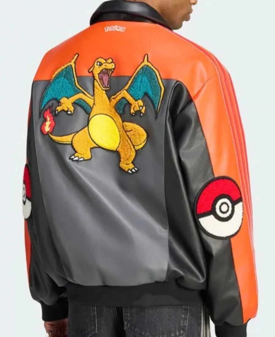 PokemonxAdidas30thAnniversaryCharizard8-BallLeatherJacket