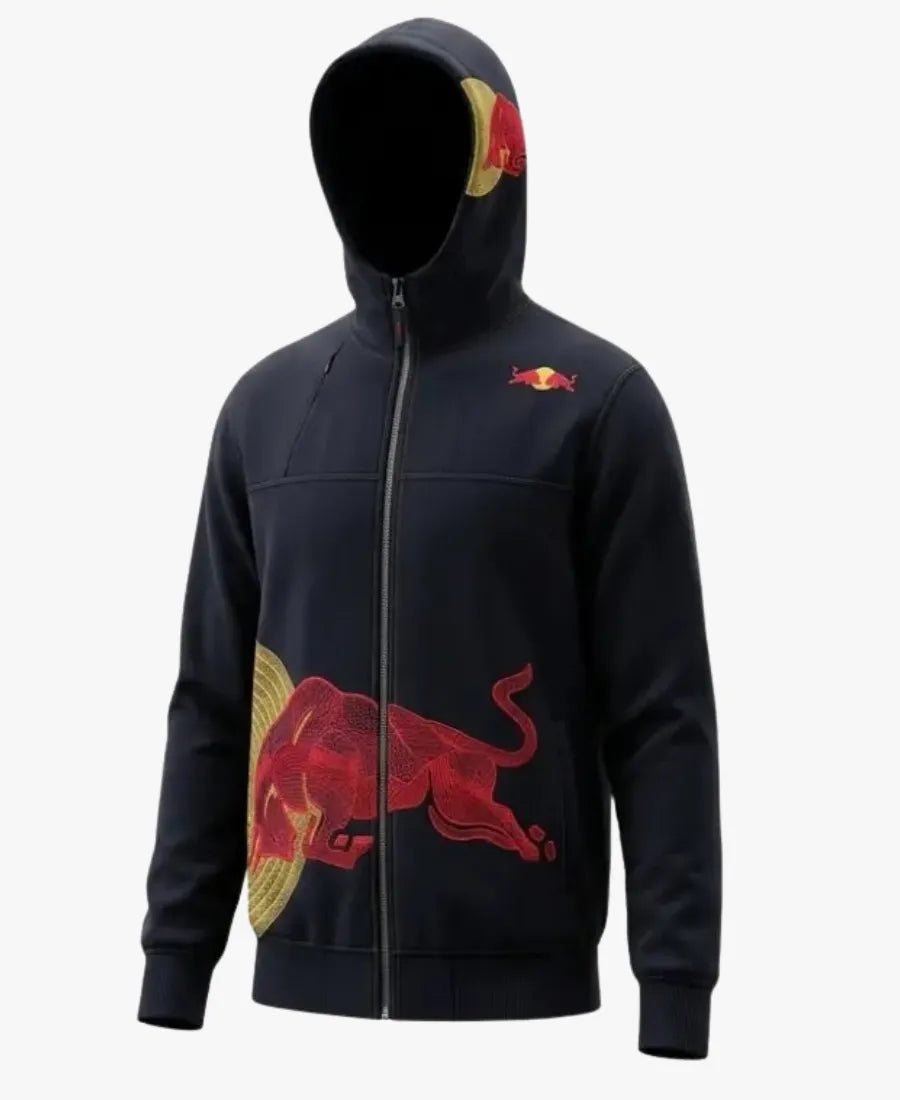 RedBullEmbroideredLogoRacingNavyBlueHoodie
