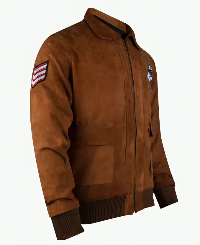 VideoGameShenmue3RyoHazukiBrownSuedeLeatherBomberJacket