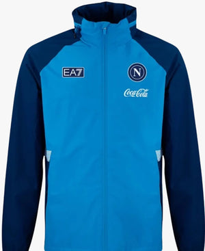 UnisexSSCNapoliSkyBlueZip-UpWindbreakerHoodedJacket