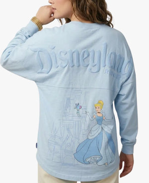 SpiritJerseysxDisneyPrincess2026CinderellaOversizedBlueSweatshirt