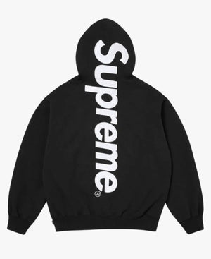 SupremeAppliqueBlackHoodedSweatshirt
