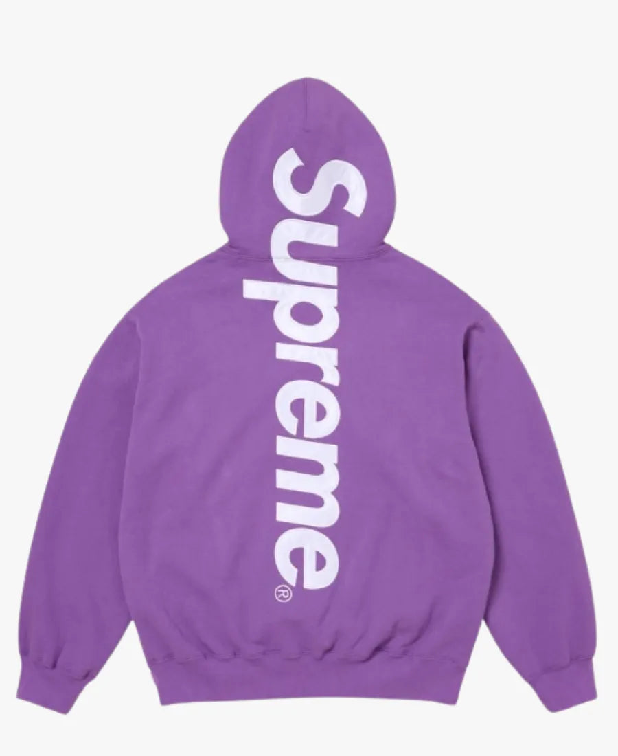 UnisexSupremeAppliquePurpleHoodedSweatshirt