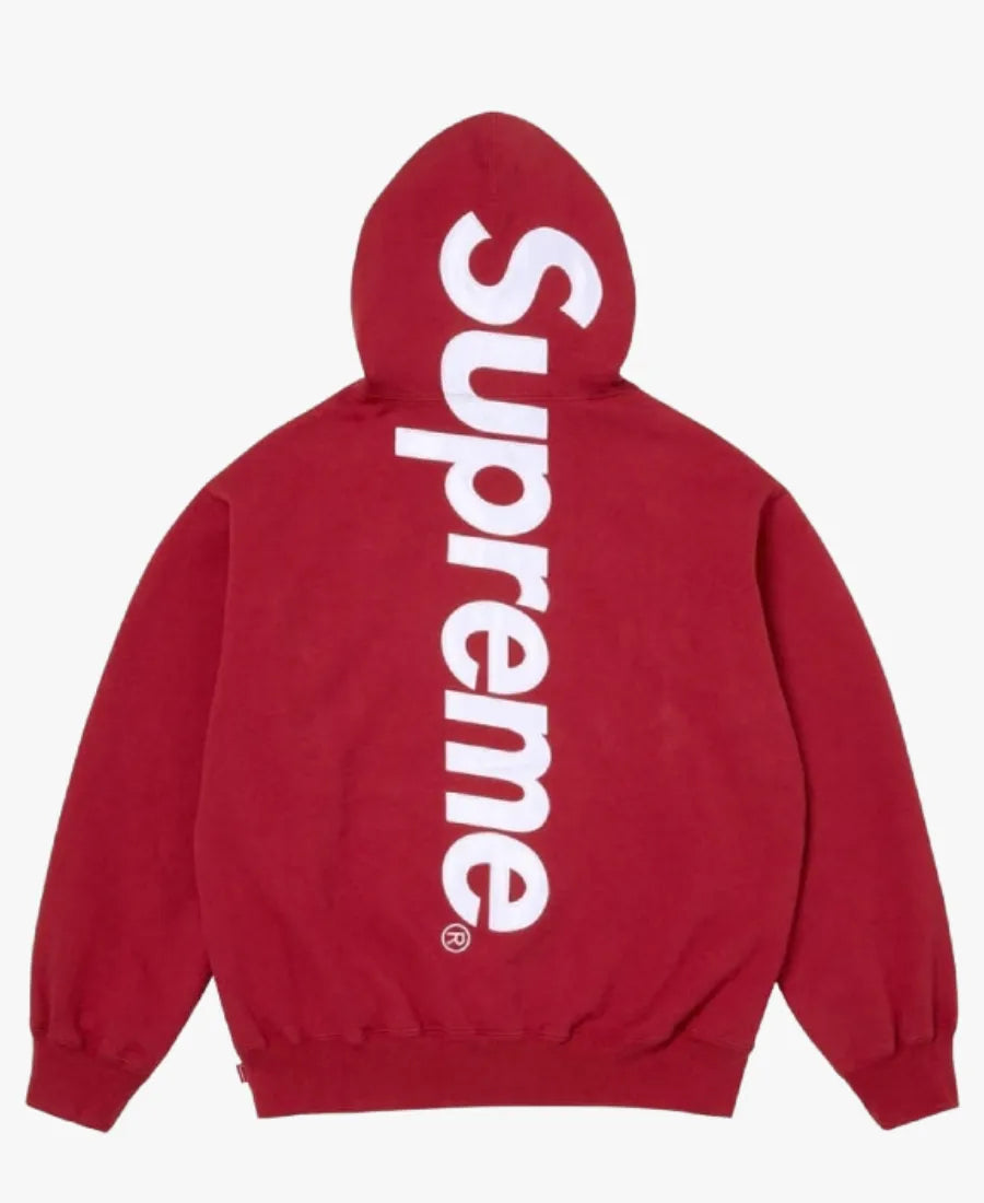 UnisexSupremeAppliqueRedHoodedSweatshirt