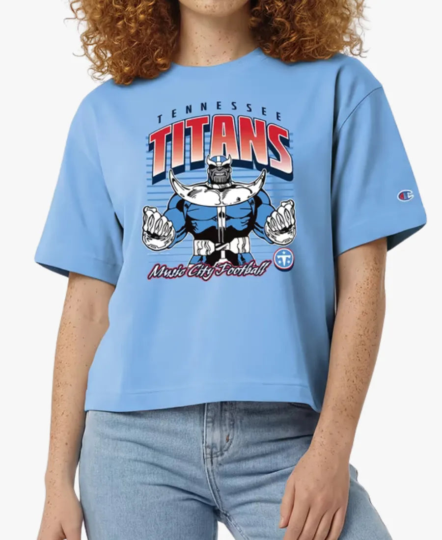 TennesseeTitansDisneyxChampionLightBlueThanosAll-StarT-Shirt