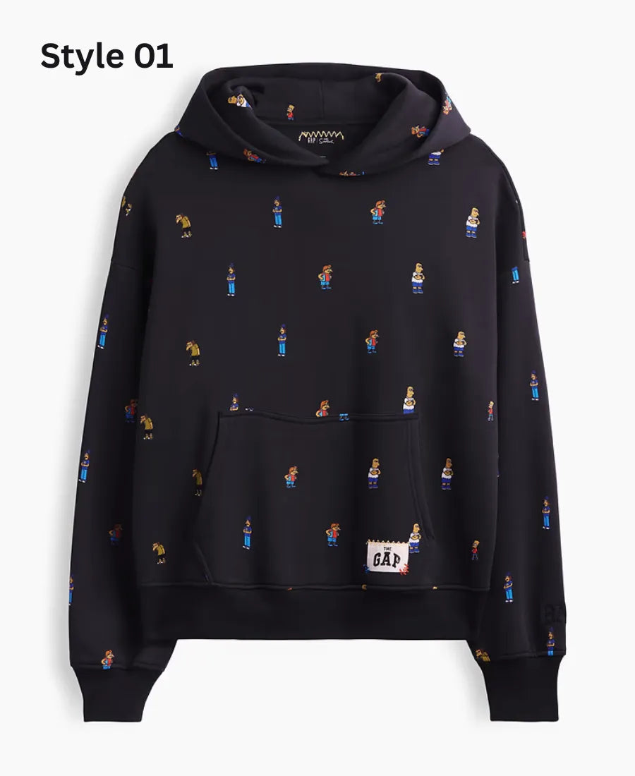 GapxTheSimpsonsBlackHoodie