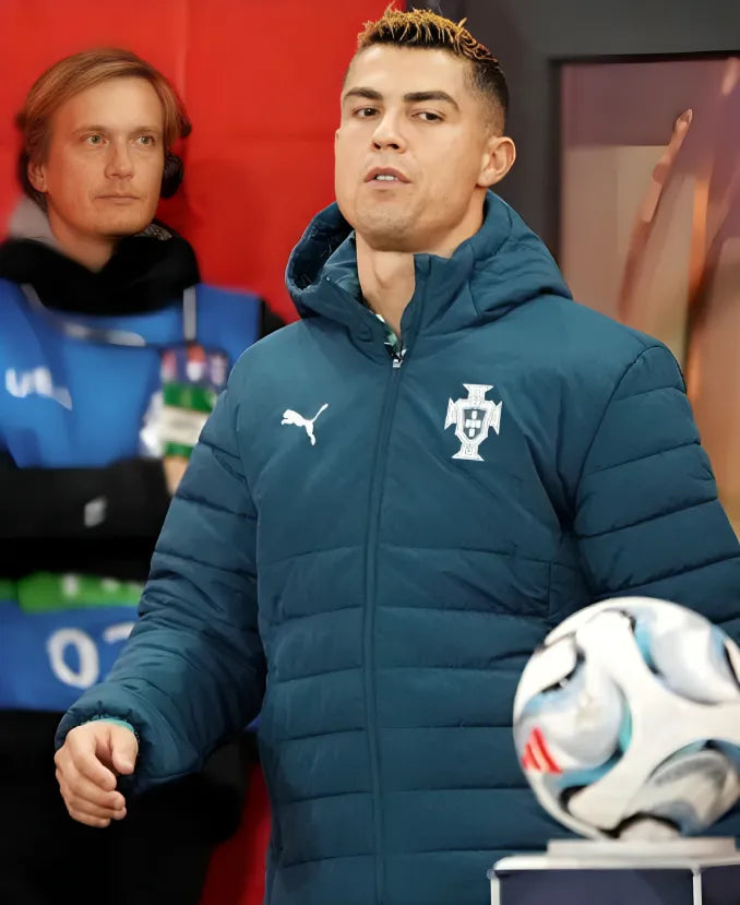 UEFANationalLeagueCristianoRonaldoPortugalPufferJacketinBlue