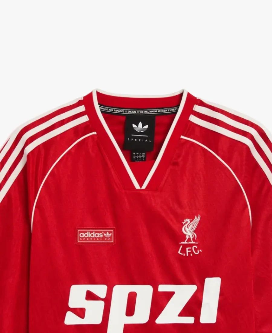 UnisexAdidasSPZLxLiverpoolFCFootballTeamRedT-Shirt
