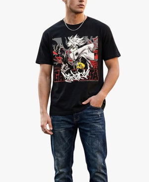 GEEKSRULExGachiakutaProtagonistRudoBlackGraphicT-Shirt